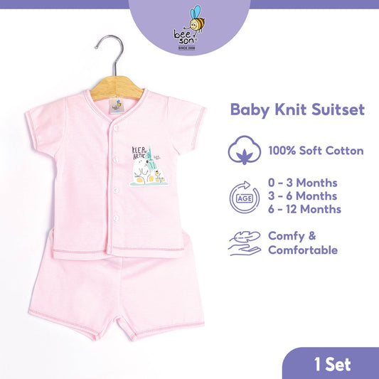 Beeson Newborn Baby Girl Short Sleeve with Short Pants Suit Set 13347