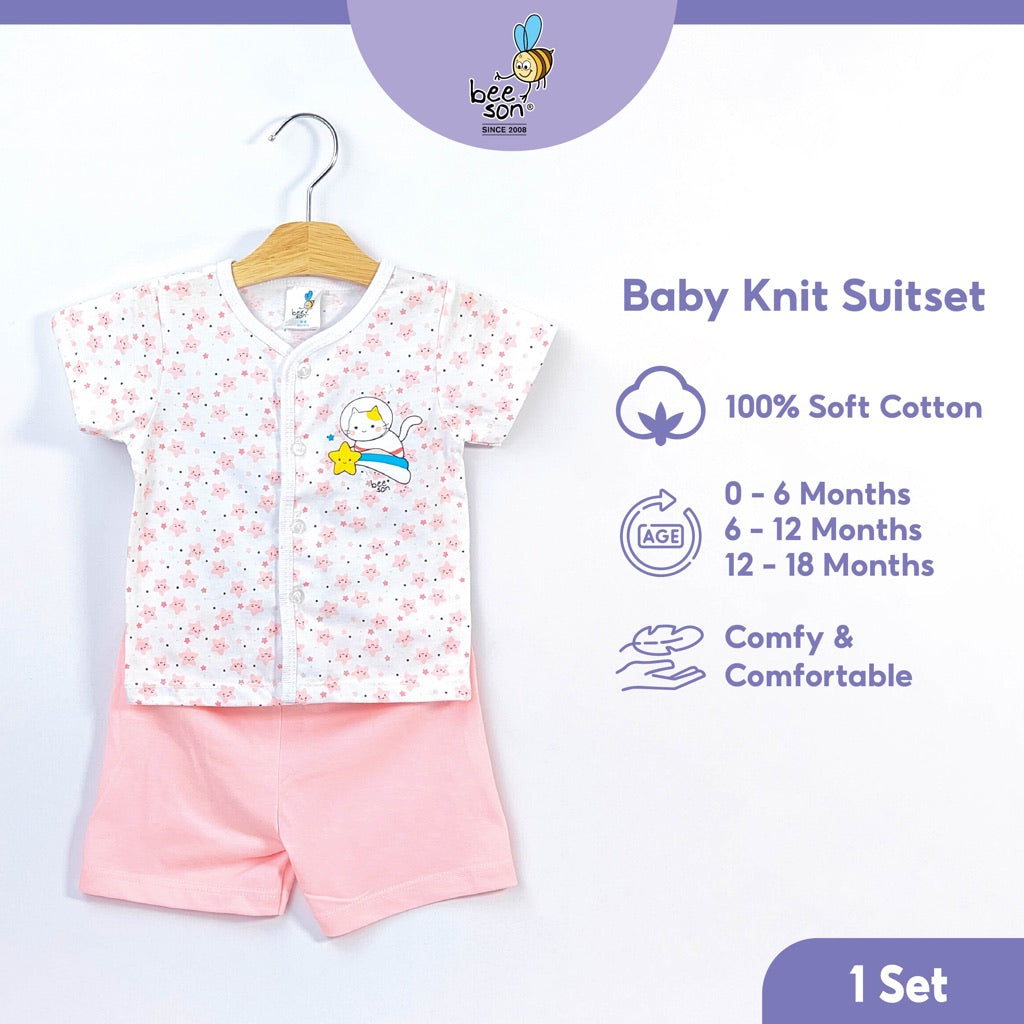 Beeson Newborn Baby Girl Short Sleeve with Short Pants Suit Set 12146