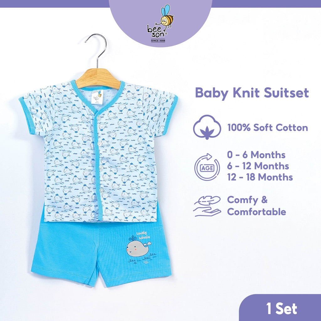 Beeson Newborn Baby Boy Short Sleeve with Short Pants Suit Set 12133