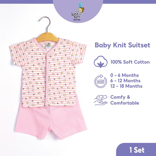 Beeson Newborn Baby Girl Short Sleeve with Short Pants Suit Set 12182