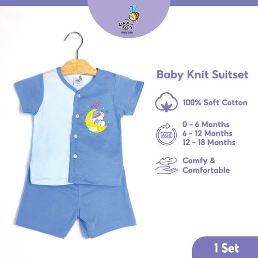 Beeson Newborn Baby Boy Short Sleeve with Short Pants Suit Set 13344