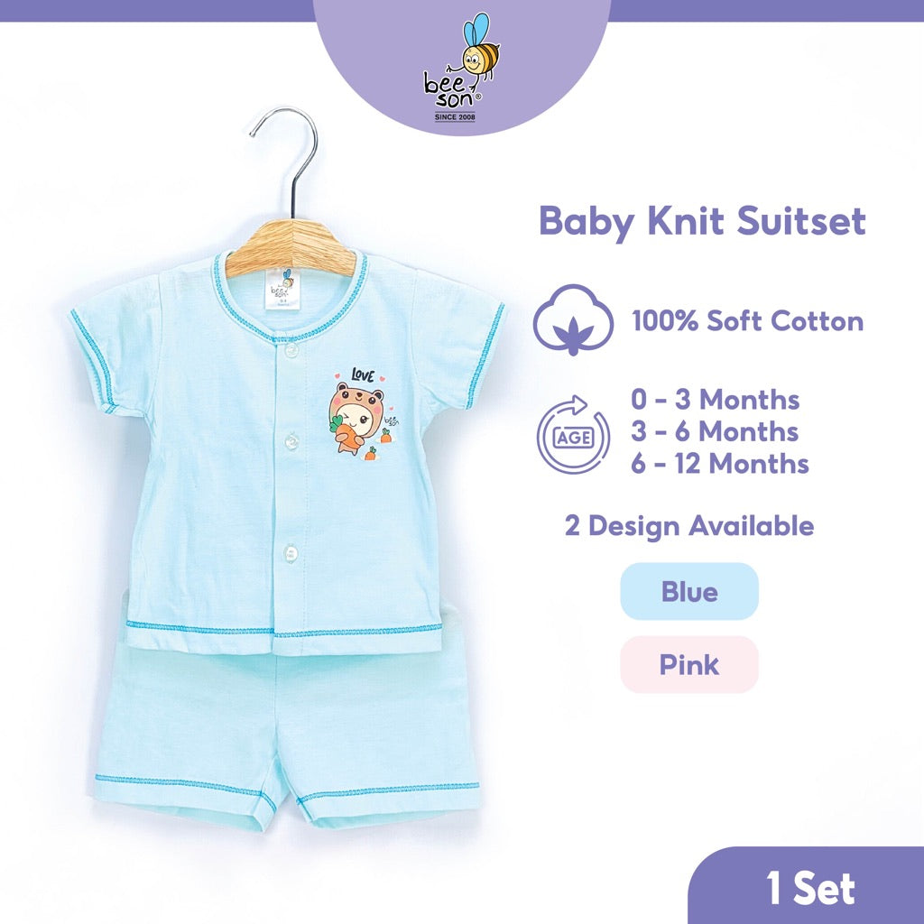 Beeson Newborn Baby Boy / Girl Short Sleeve with Short Pants Suit Set 13289