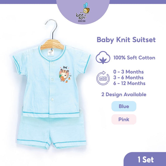 Beeson Newborn Baby Boy / Girl Short Sleeve with Short Pants Suit Set 13289