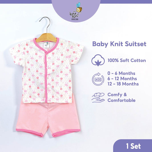 Beeson Newborn Baby Girl Short Sleeve with Short Pants Suit Set 12158