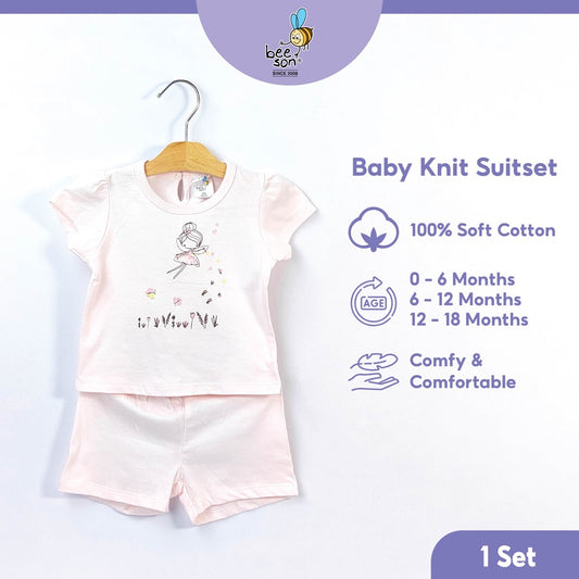 Beeson Newborn Baby Girl Short Sleeve with Short Pants Suit Set 12266