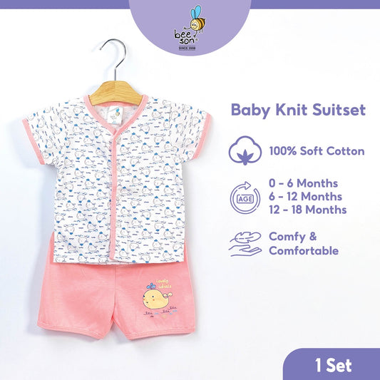 Beeson Newborn Baby Girl Short Sleeve with Short Pants Suit Set 12134