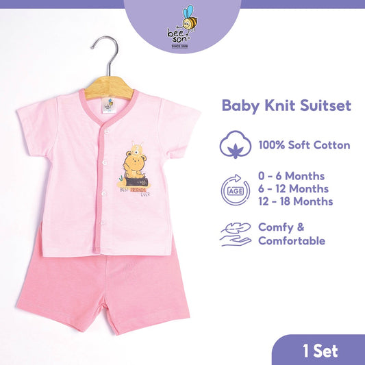 Beeson Newborn Baby Girl Short Sleeve with Short Pants Suit Set 13325