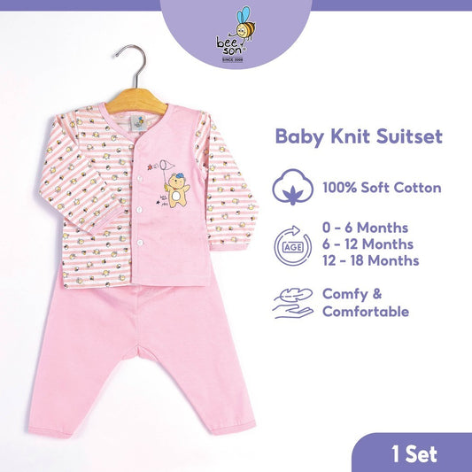 Beeson Newborn Baby Girl Long Sleeve with Long Pants Suit Set 12184