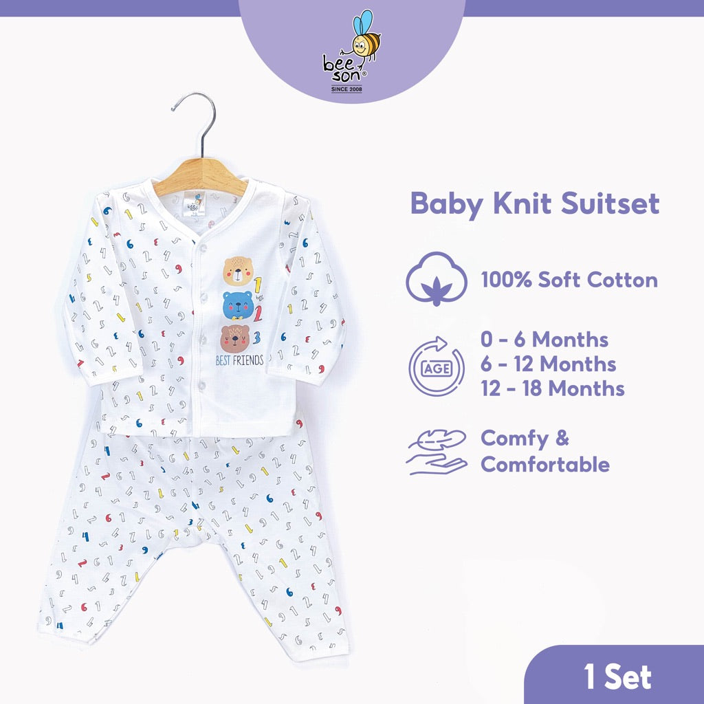 Beeson Newborn Baby Boy / Girl Long Sleeve with Long Pants Suit Set 12235