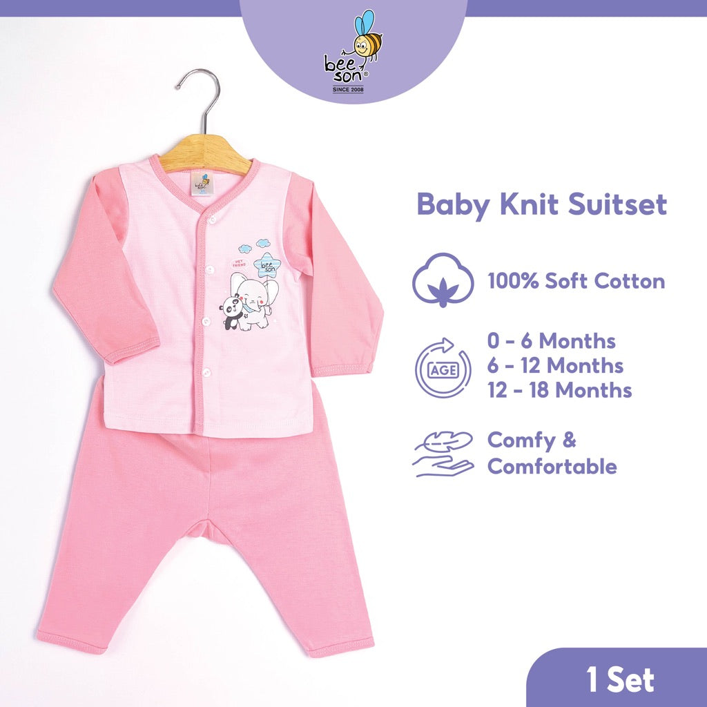 Beeson Newborn Baby Girl Long Sleeve with Long Pants Suit Set 13327