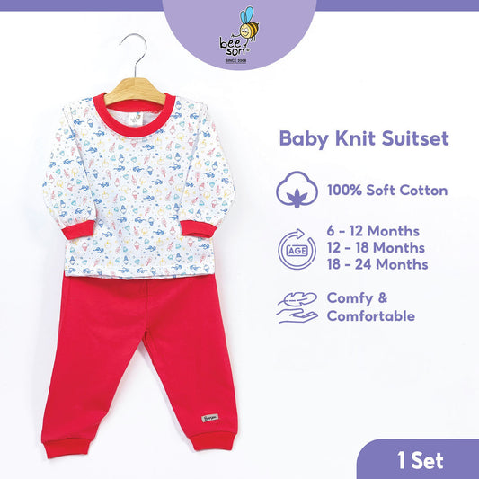 Beeson Baby Boy / Girl Pyjamas Long Sleeve with Long Pants Suit Set 12225A