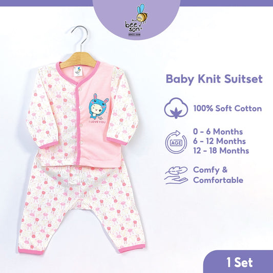 Beeson Newborn Baby Girl Long Sleeve with Long Pants Suit Set 12160