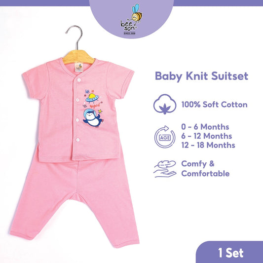 Beeson Newborn Baby Girl Short Sleeve with Long Pants Suit Set 13326