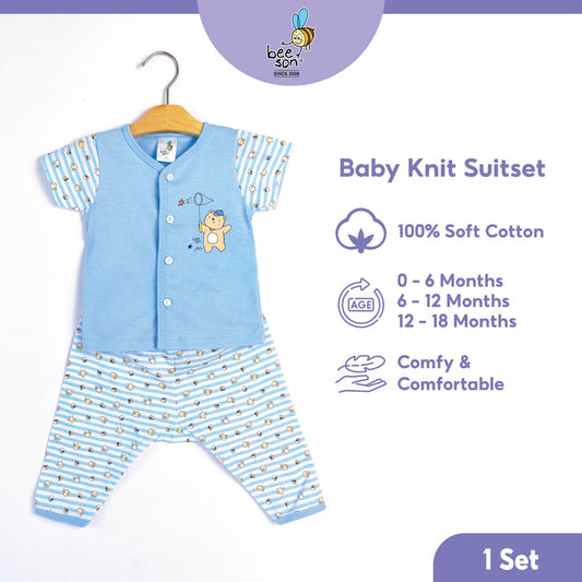 Beeson Newborn Baby Boy Short Sleeve with Long Pants Suit Set 12183