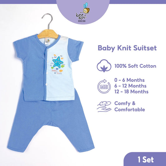 Beeson Newborn Baby Boy Short Sleeve with Long Pants Suit Set 13345