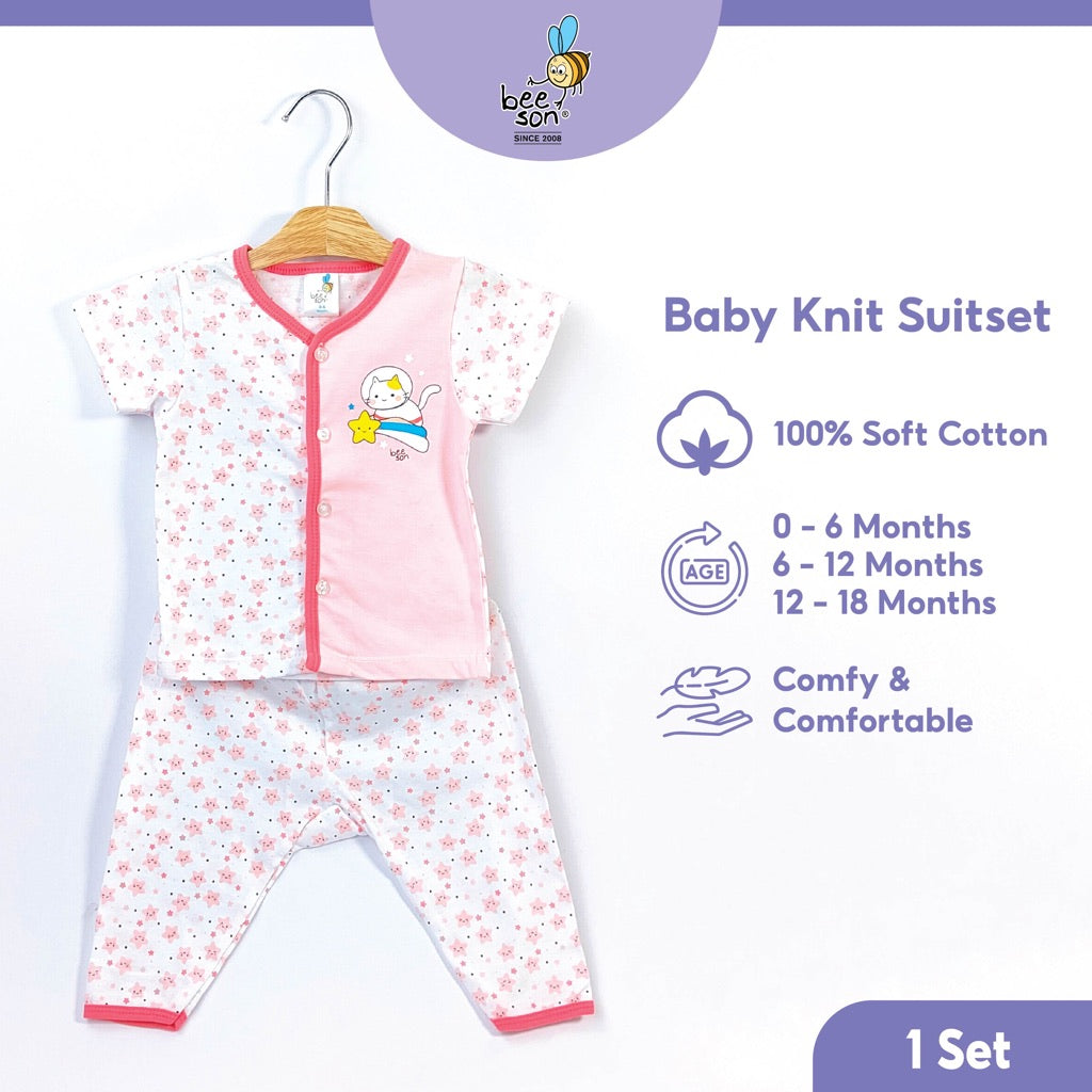 Beeson Newborn Baby Girl Short Sleeve with Long Pants Suit Set 12147