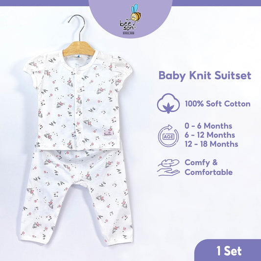 Beeson Newborn Baby Girl Short Sleeve with Long Pants Suit Set 12267