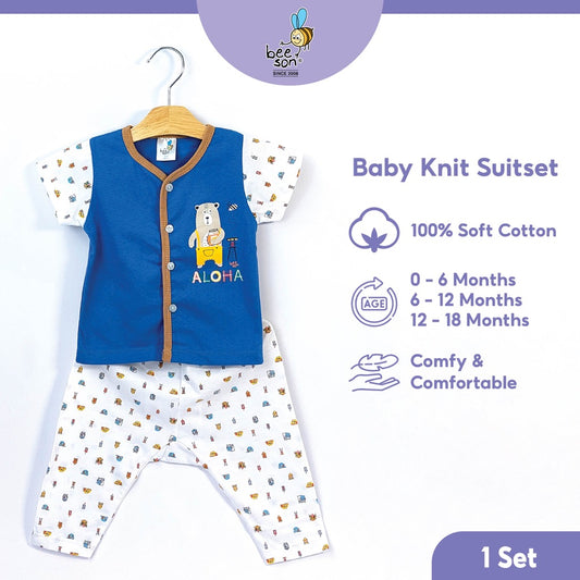 Beeson Newborn Baby Boy Short Sleeve with Long Pants Suit Set 12153