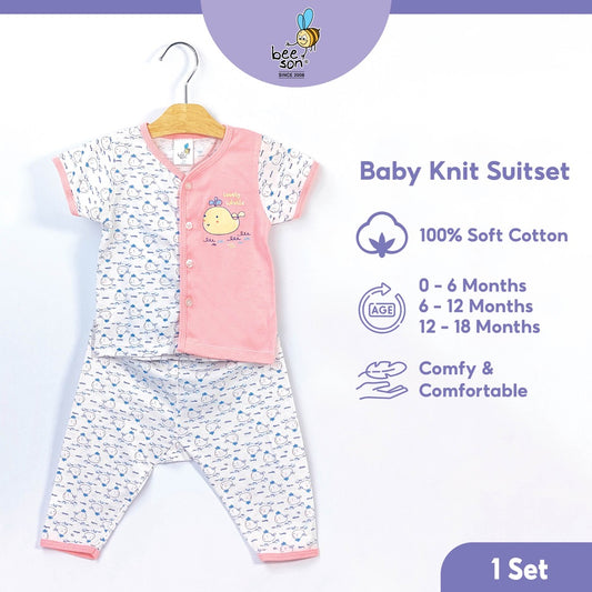 Beeson Newborn Baby Girl Short Sleeve with Long Pants Suit Set 12136