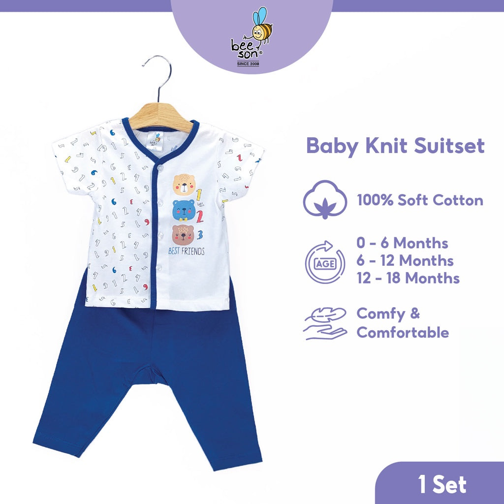 Beeson Newborn Baby Boy Short Sleeve with Long Pants Suit Set 12234