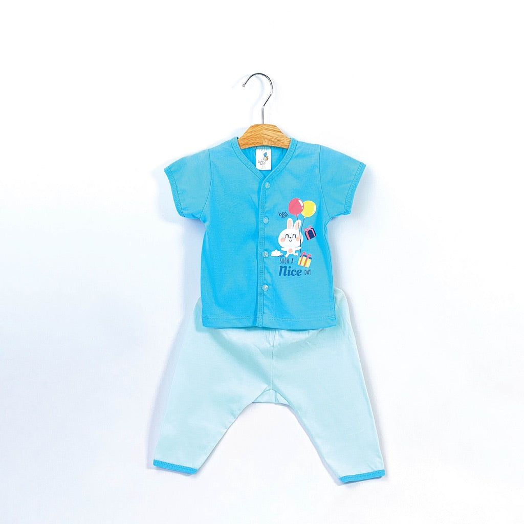 Beeson Newborn Baby Boy / Girl Short Sleeve with Long Pants Suit Set 13298