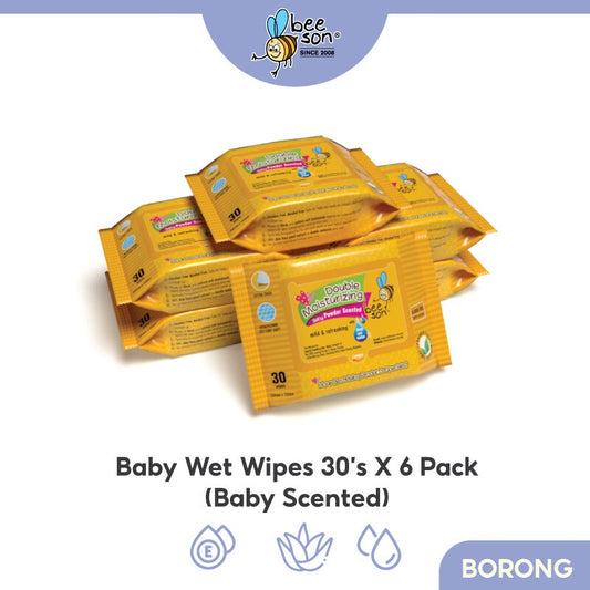 Beeson Baby Wet Wipes Powder Scented (30’s x 6) 10831