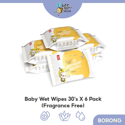 Beeson Baby Wet Wipes Fragrance Free (30’s x 6) 10832