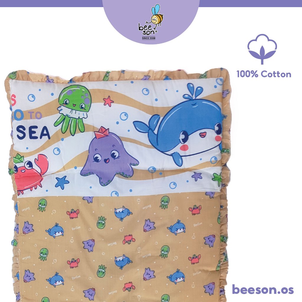 Beeson 3in1 Baby Bedding Set With Bolsters + Dimple Pillow + Mattress 10750