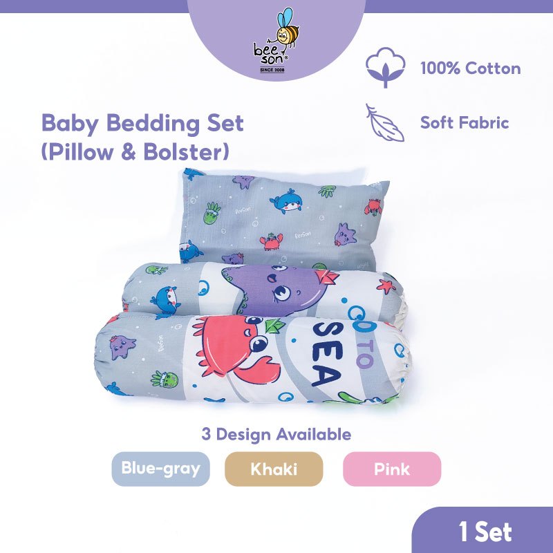 Beeson 3in1 Baby Soft Bedding Set With Bolsters & Pillow 10730