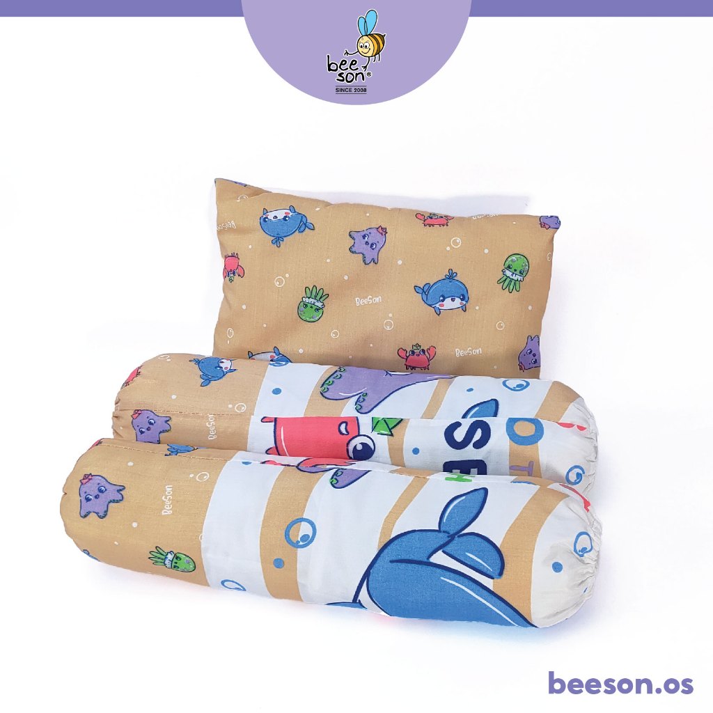 Beeson 3in1 Baby Soft Bedding Set With Bolsters & Pillow 10730