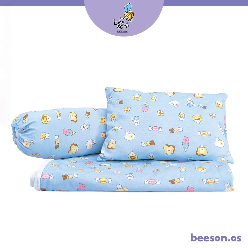 Beeson 3in1 Baby Bedding Set With Pillow + Bolster + Comforter 10738 10739