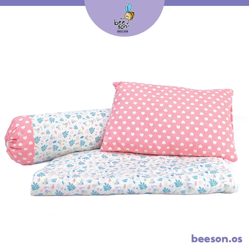 Beeson 3in1 Baby Bedding Set With Pillow + Bolster + Comforter 10738 10739