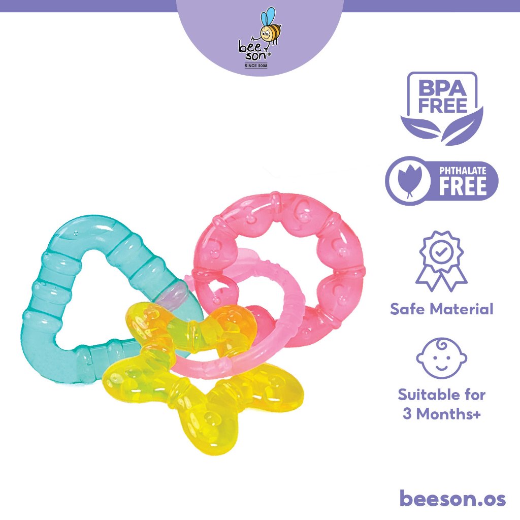 Beeson 3in1 Soft Water Filled Silicone Baby Teether 80810