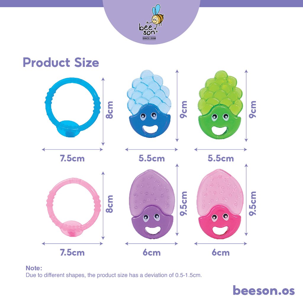 Beeson 2in1 Soft Water Filled Silicone Baby Teether 80809