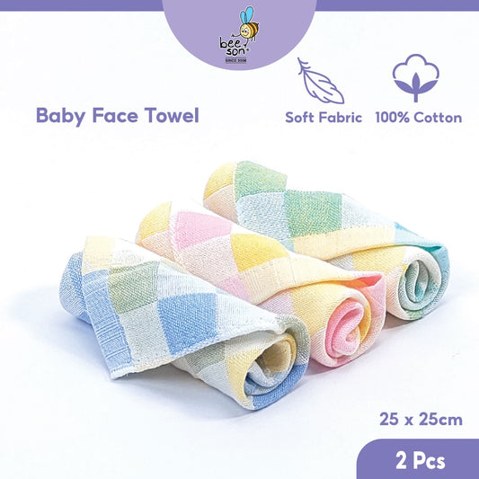 Beeson 2in1 Baby Handkerchief Face Towel (25*25cm) 10603