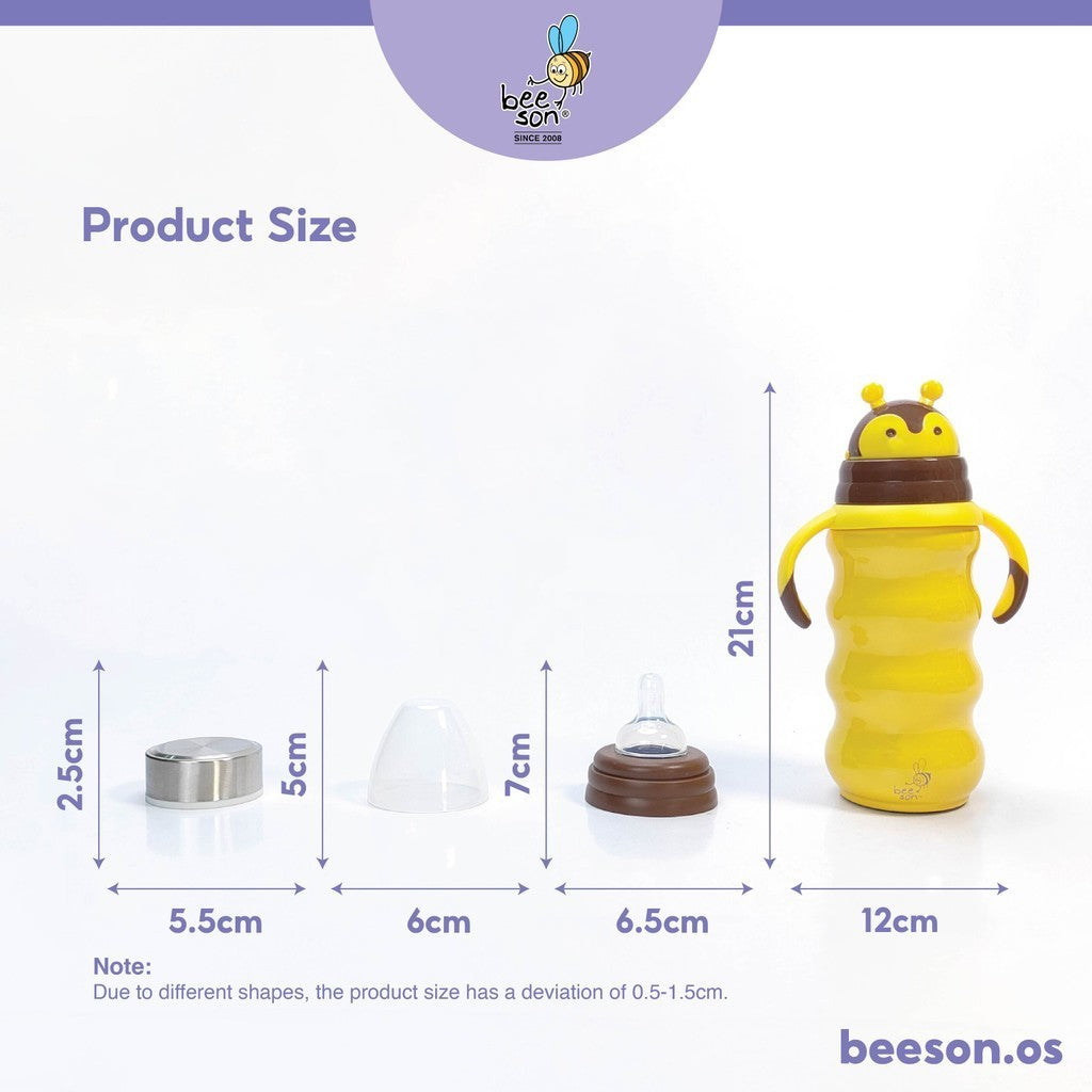 Beeson 300ml 3in1 Stainless Steel Thermal Baby Feeding Bottle 80593