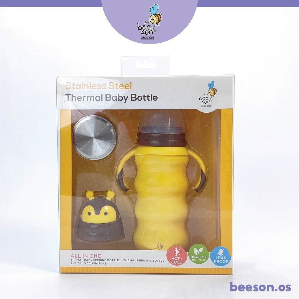 Beeson 300ml 3in1 Stainless Steel Thermal Baby Feeding Bottle 80593