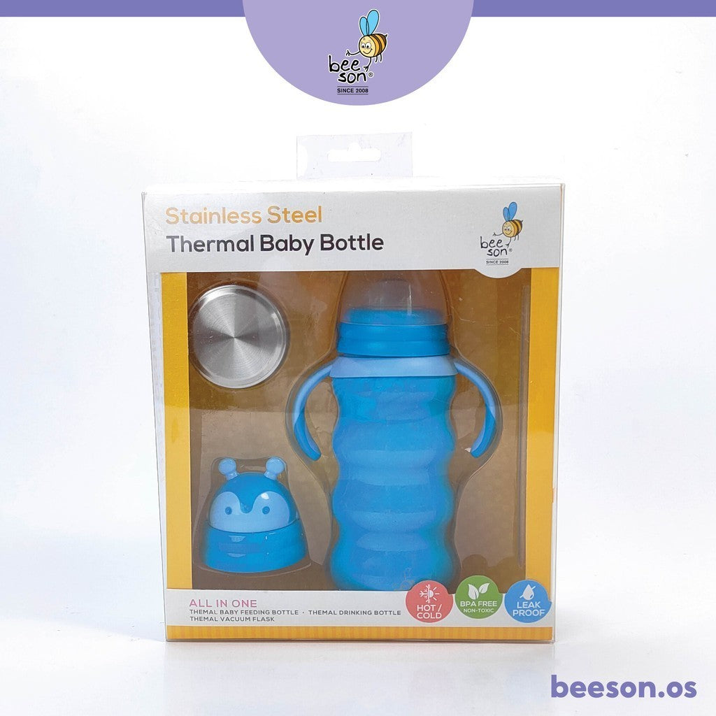 Beeson 300ml 3in1 Stainless Steel Thermal Baby Feeding Bottle 80593