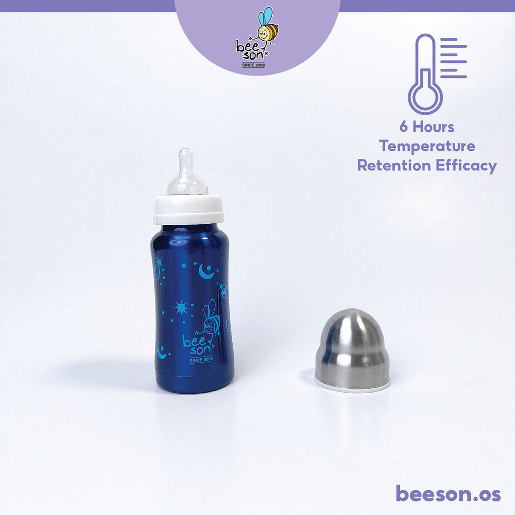 Beeson 200ml Stainless Steel Thermal Baby Feeding Bottle 80720 80592