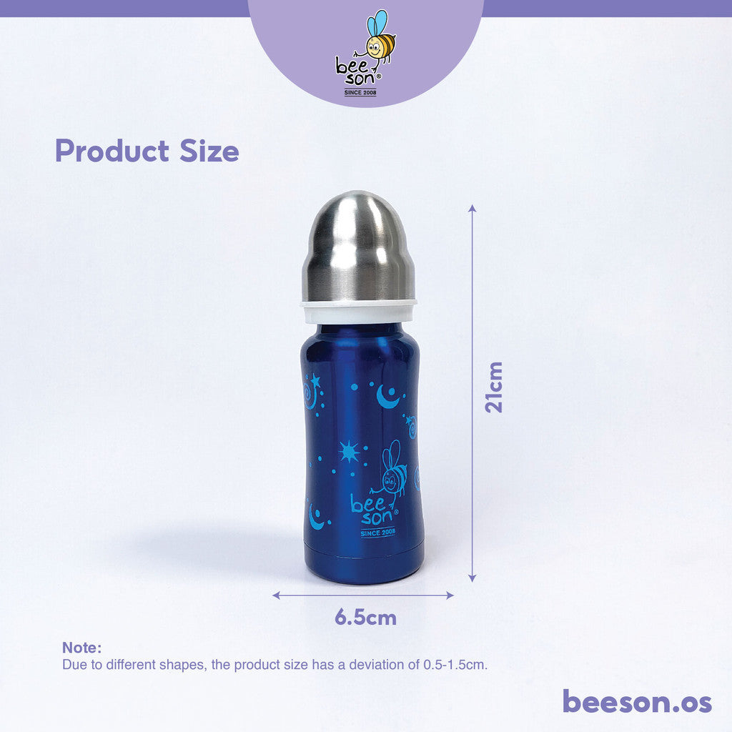 Beeson 200ml Stainless Steel Thermal Baby Feeding Bottle 80720 80592