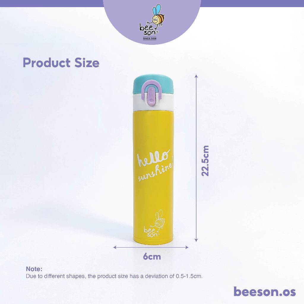 Beeson 400ml Stainless Steel Thermal Baby Bottle 80720