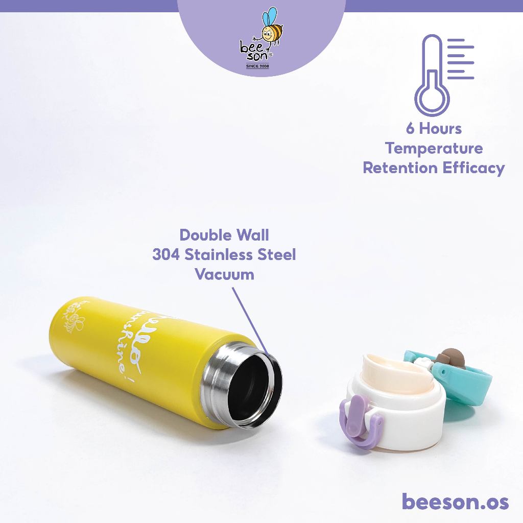 Beeson 400ml Stainless Steel Thermal Baby Bottle 80720