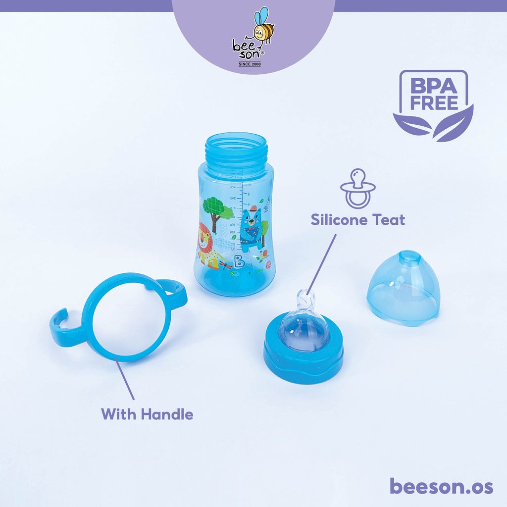 Beeson 11oz/330ml Wide Neck Feeding Bottle With Handle 80512