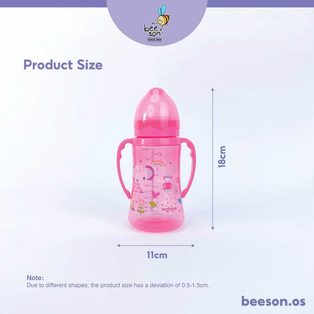 Beeson 11oz/330ml Wide Neck Feeding Bottle With Handle 80512