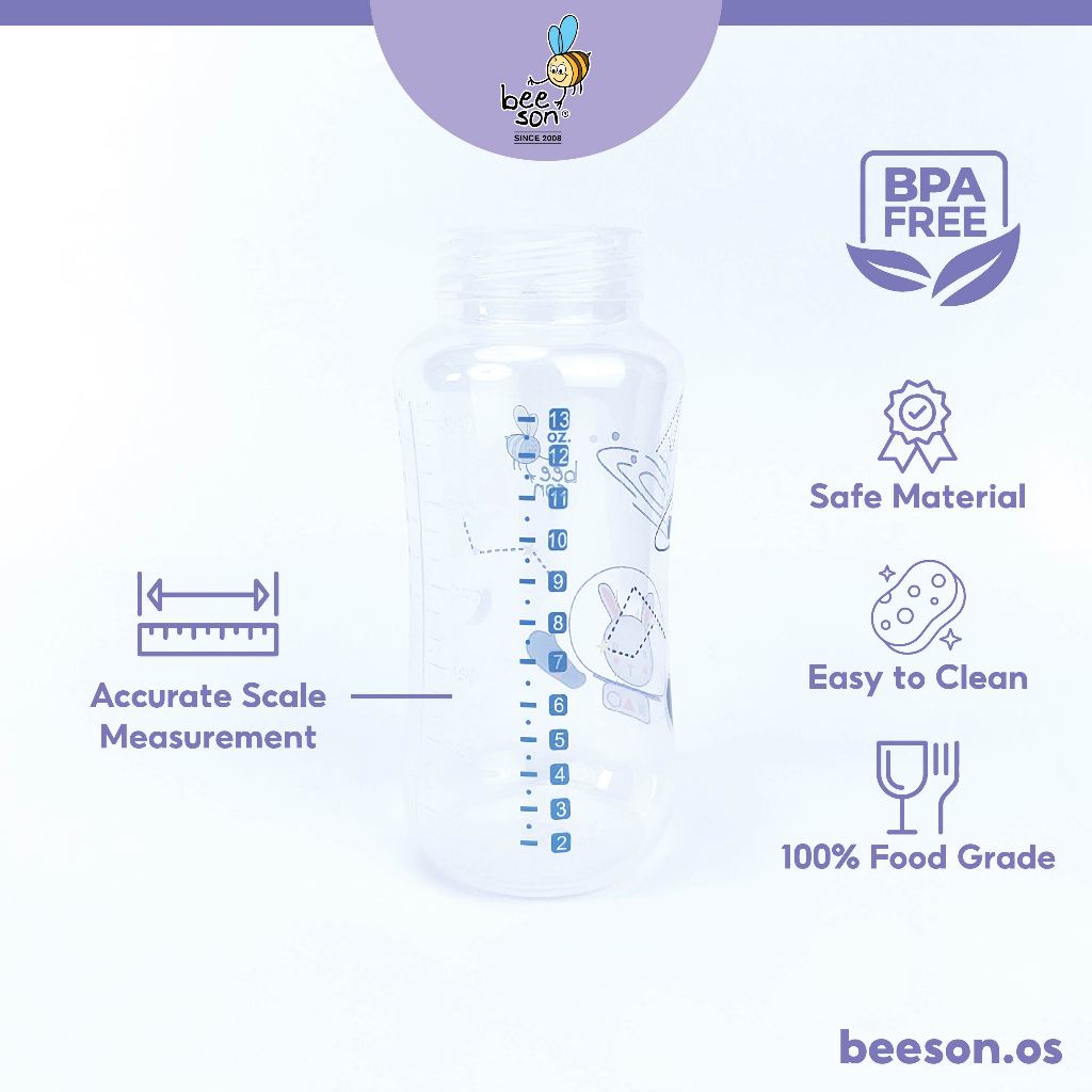 Beeson 13oz/360ml Wide Neck Feeding Bottle 80594