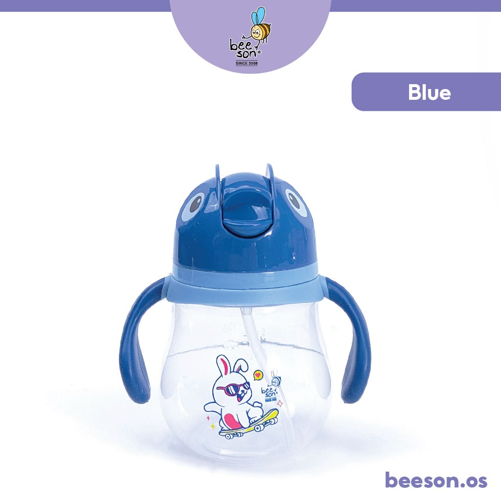 Beeson 7oz/210ml Kids Water Bottle With Straw & Handle 85844