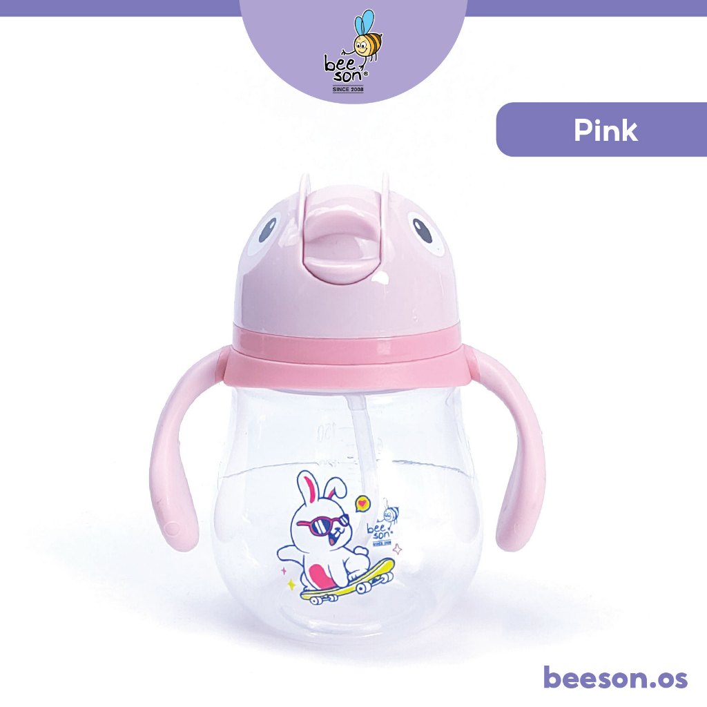 Beeson 7oz/210ml Kids Water Bottle With Straw & Handle 85844