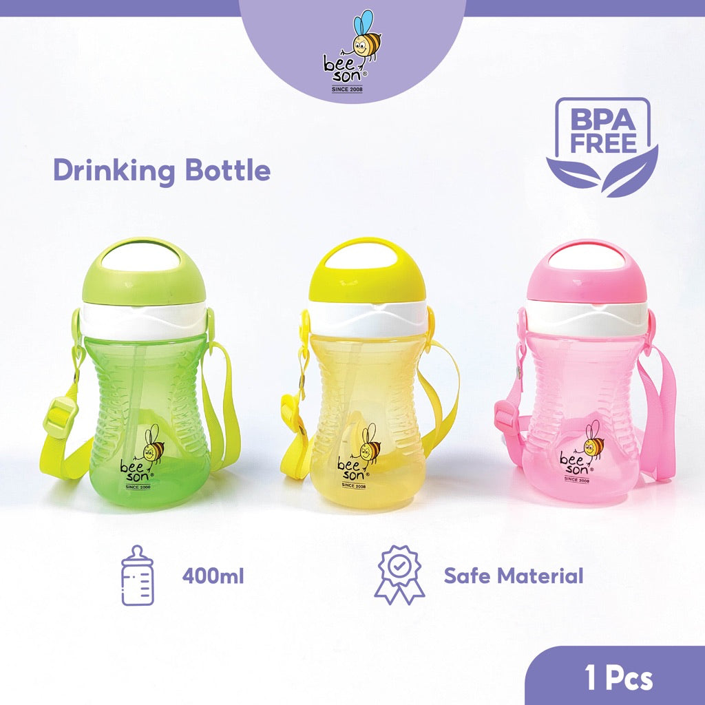 Beeson 400ml Kids Water Bottle With Straw 85845