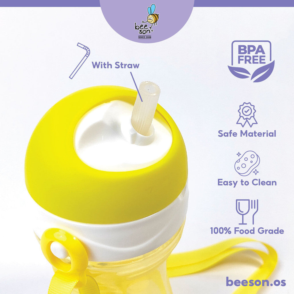 Beeson 400ml Kids Water Bottle With Straw 85845