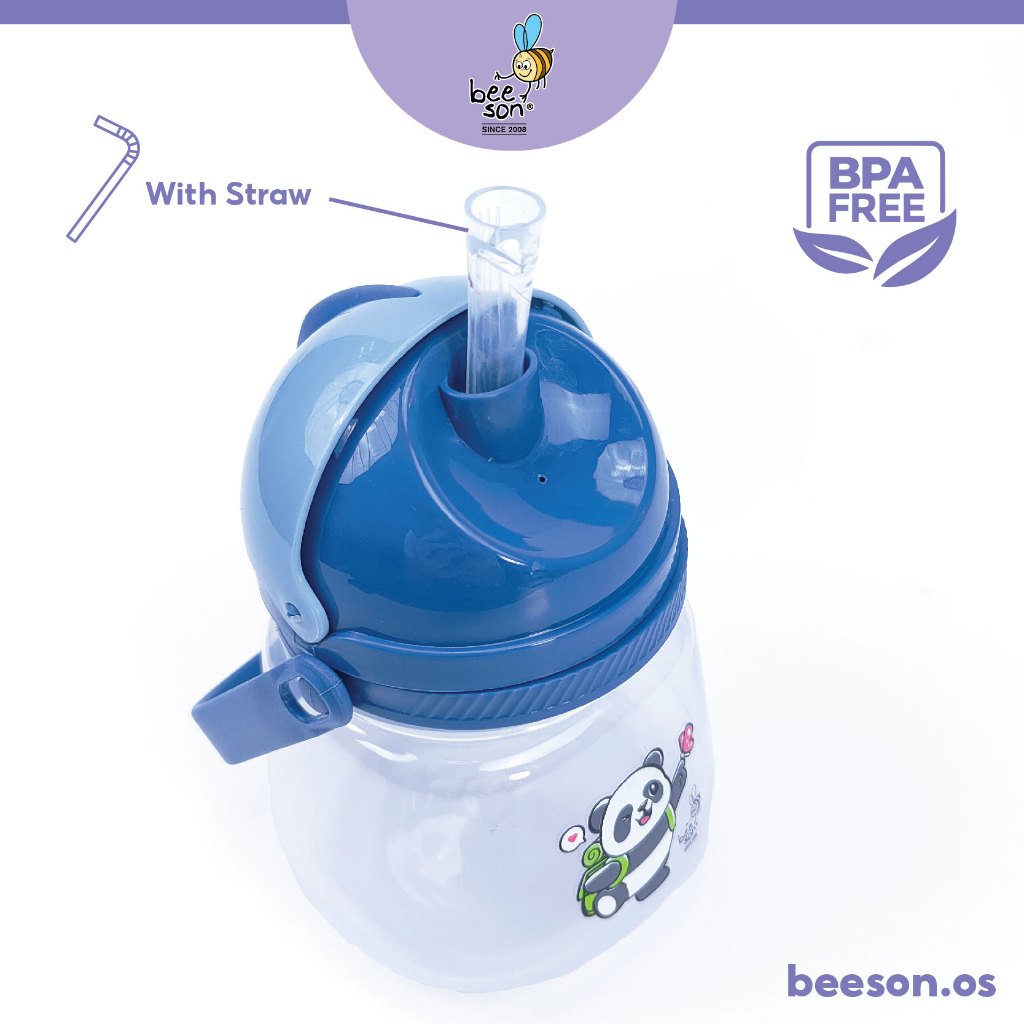 Beeson 350ml Kids Water Bottle With Handle & Straw 85839